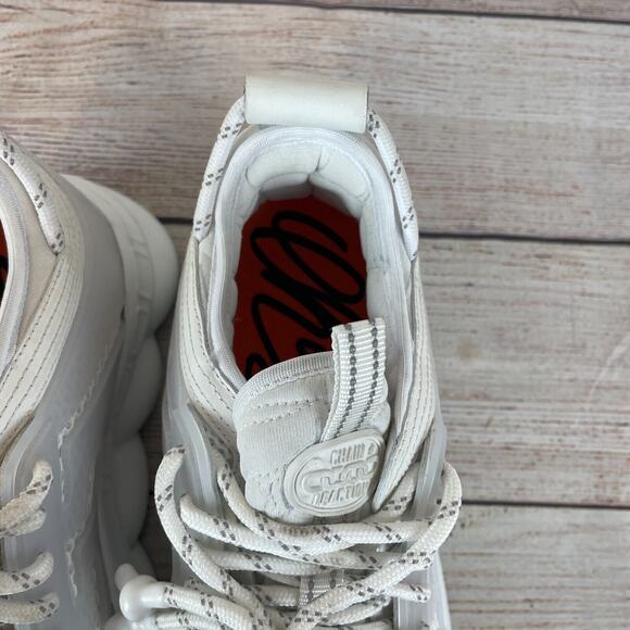 Versace Chain Reaction Mens Sneakers Sz 40 (US 7) White Mesh Rubber Suede - Picture 7 of 16